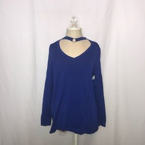 Torrid | Blue Chocker Neck Sweater | Sz 1